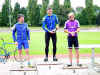 Mark Francis and Trevor Moore on the podium at the West Midland Track Championships -  Richard Robotham